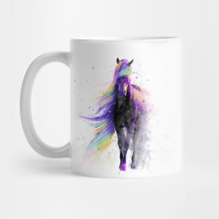 Magical Horse Wandering Through Star-Lit Fields of Space Dust Mug